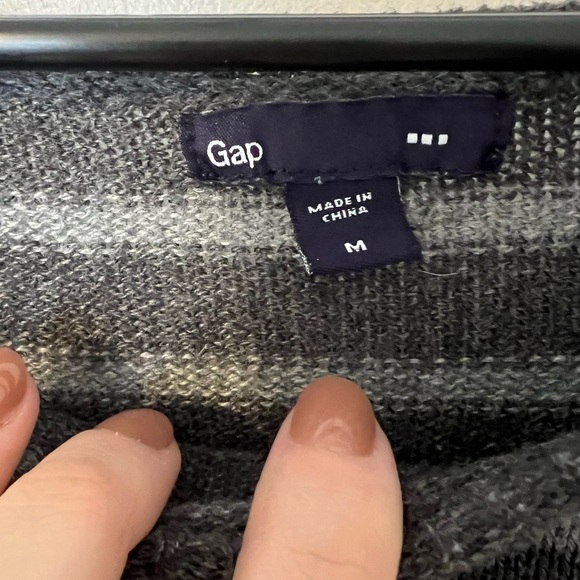 Gap Striped Knit Sweater with Zippers, M - Picture 2 of 11